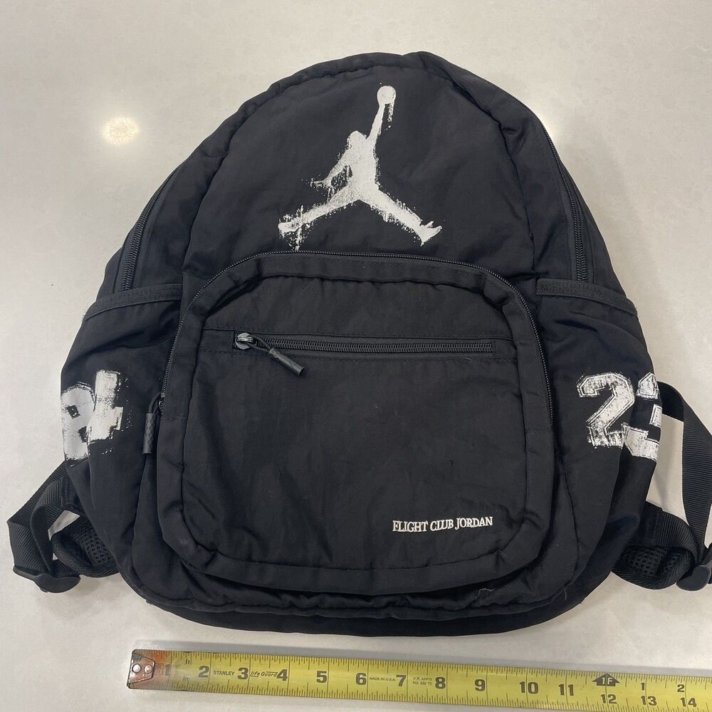 Nike Jordan Jumpman Air Backpack Black Laptop Sleeve Padded Straps Zip Pouch